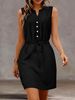 Summer Ribbed Sleeveless Women's Dress Elegant Solid Color Fashionable European And American Style Cross Border Foreign Trade 2026_ecoleips.com