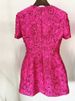K New European And American Celebrity Fashion Rose Pink Series Heavy-duty Nail Bead Short Sleeved Dress_ecoleips.com