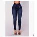 Aria Basics Q009 Cross-border European And American Foreign Trade High-waisted Casual Jeans, Trendy Double-row Multi-button Slim-fit_ecoleips.com