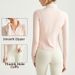 CD Women's Windproof Yoga Sports Jacket Stand Collar Long Sleeve Zipper Slim Fit Top Nude Fitness Wear For Autumn Winter_ecoleips.com