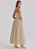 Mozision Summer Women Floral Print Sexy Maxi Dress Women Elegant Square Neck Spaghetti Strap Sleeveless Backless Club Long Dress_ecoleips.com