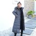 Women's Winter Parka With Faux Fur Hood, Long Puffer Coat, Waterproof Polyester Shell, Knee-Length Warm Jacket, Slim Fit & Extra Thick_ecoleips.com