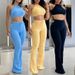 Women's Clothing Knit Sexy Suspenders High Waist Fashion Casual Trousers Suit Women_ecoleips.com