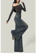 Large Size Women's Clothing Retro And Old Straight Jeans Women's New Pants High Waist And Thin Design Wide Leg Pants_ecoleips.com
