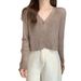 White Long-sleeved Sun-protective Cardigan, Slim-fit Short Outer Top, Thin Ruffled V-neck Knit Sweater For Women_ecoleips.com