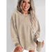 Autumn/Winter Casual Hoodie With Loose Round Neck And Long Sleeves For Women_ecoleips.com