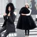 Women's Winter Parka Coat With Faux Fur Hood, Loose Fit Long Jacket, Warm Quilted Puffer Outerwear For Casual & Commute_ecoleips.com