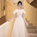 Women's Off The Shoulder Evening Gown Style For Birthdays Coming Of Age Ceremonies Understated Luxury Suitable For Vocal Music Exams And Banquets_ecoleips.com