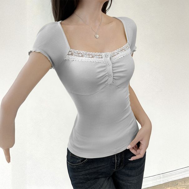 DiYun European And American Y2K Sexy Style Short Sleeve Inner Layer Hot Girl Tank Top T-Shirt Women's Clothing 2025_ecoleips.com