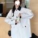 White Mid-length Trench Coat Women, 2025 New Autumn Style, Super Stylish For Petite Figures, Korean And Japanese Style_ecoleips.com