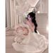 Light Wedding Satin French Style Bride Elegant White Off-Shoulder Reception Dress Super Fairy Bow Engagement Gown_ecoleips.com