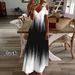 Women's Flowy V-Neck Lace Trim Sling Dress – Breathable Summer Print, Loose Fit & Euro-American Fashion Style_ecoleips.com