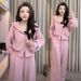 Women's Fashion Set Spring Autumn Loose Hooded Sweatshirt Wide Leg Pants Casual Two-Piece Suit For Plus Size_ecoleips.com
