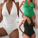 Women's Solid Color Conservative One-Piece Swimsuit - Hot Spring & Beach Swimwear_ecoleips.com
