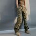 Women's Clothing Multi Pocket Large Size Black Casual Pants Khaki Overalls Loose Straight Trousers_ecoleips.com