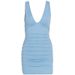 Summer New Arrival Women Clothing Sexy Fashion V Neck Waist Shirred Slim Fit Bodycon Hip Wrap Dress For Casual Formal Occasions_ecoleips.com