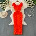 Women's Clothing Banquet Dress Light Luxury Niche Pleated Three Dimensional Ruffles Slim Long Temperament Dress_ecoleips.com