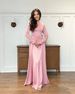 Modest Abaya Dress/Muslim Dress Women Elegant Long Sleeve Bodycon Dress With Rhinestone Accents – Slim Fit Formal Dress , Breathable & Stylish_ecoleips.com