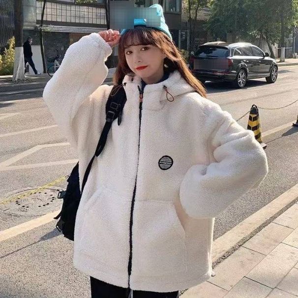 Women's Clothing Fleece Short Jacket Autumn/Winter Windproof Warm Long Plush Texture Trendy England Style Outerwear_ecoleips.com