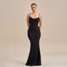 Women's Sexy Bodycon Dress Backless Lace Suspender Long Floor-Length Summer New Hot Selling European American Style for Hot Girls_ecoleips.com