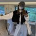 Women's Color Blocked Baseball Jacket Loose Fit Casual Student Top Trendy Clothing Unique Design Autumn_ecoleips.com