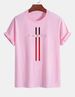 Casual White Patterned T-shirt Print, Short Sleeved Round Neck 100% Cotton T-shirt Top-2_ecoleips.com