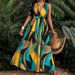 Women's Clothing Spring Elegant Fashionable Sexy Printed Dress Sleeveless V Neck Women's Clothing For Formal & Casual For Women_ecoleips.com