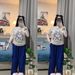 Women's Clothing Women's Summer Fashion Cat Print Two-Piece Set Short Sleeve Suit Loose Cargo Wide Leg Pants For Formal & Casual_ecoleips.com