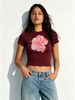 Women’s Summer Crop T-Shirt, Y2K Aesthetic Graphic Print Casual Streetwear Tee_ecoleips.com