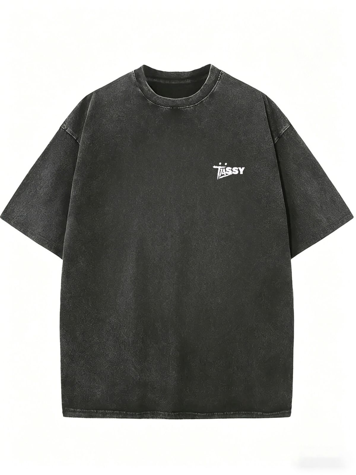 Vintage Washed Ladies Basic T-Shirt, Loose Relax Fit Breathable Cotton, Minimal Solid Color Short Sleeve Blouse For Outdoor Walks And Casual Hangouts_ecoleips.com