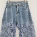Women's Clothing Designer Lace Stitching Niche Jeans Summer New Straight Slim Retro Style Casual Trousers_ecoleips.com