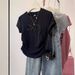 High Quality Women's Slim Fit Short Sleeved T-Shirt In Black With Bow New Summer Style Flattering Top_ecoleips.com