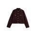 ZADATA Women's 2024 Winter European And American Stand Collar Single-Breasted Long-Sleeve Short Jacket 3046292_ecoleips.com