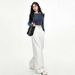 American Retro High-waisted Loose Wide-leg Pleated Drapey Straight Jeans For Women Wholesale_ecoleips.com