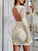 Elegant Backless Women's Dress Sexy European American Style Revealing Design Autumn Clothing For Women_ecoleips.com