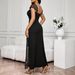Women's Clothing Women's Slim Fit Lace Patchwork Dress With Waist Cinching Solid Color Square Neck Sequin Long Skirt_ecoleips.com