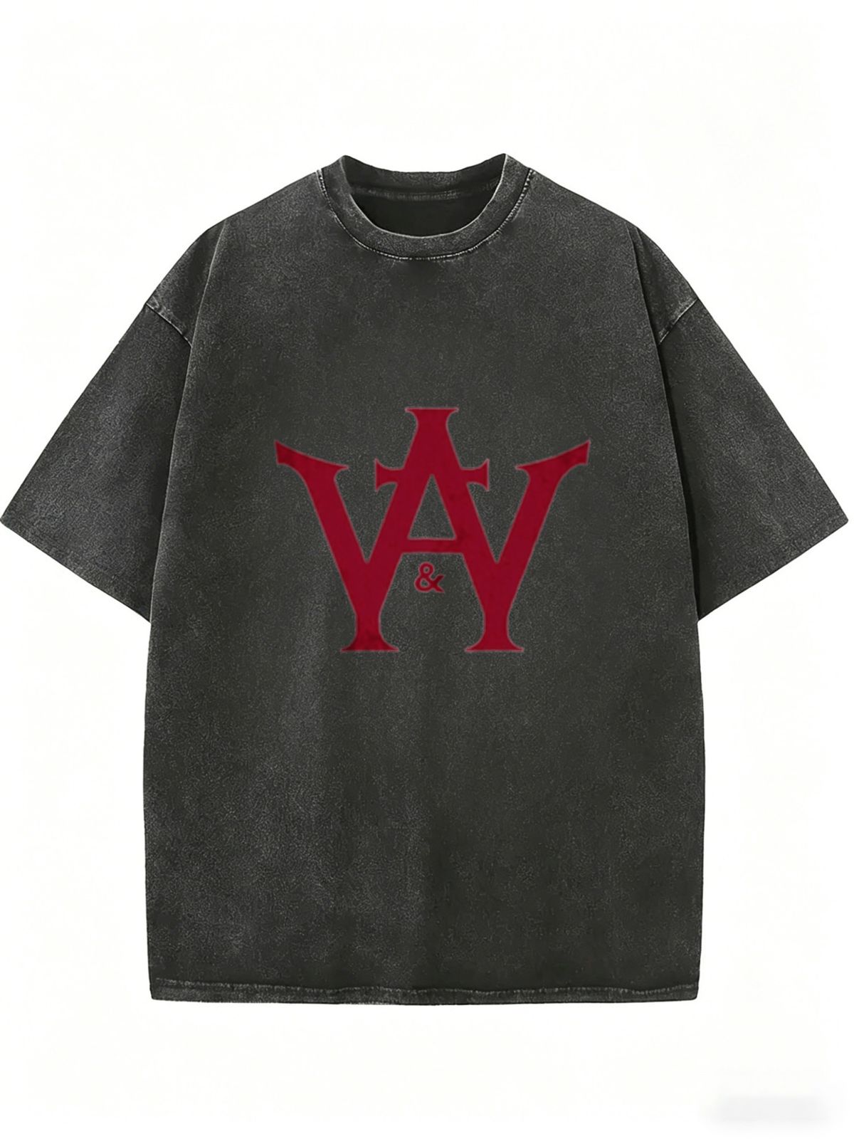 Women's Relaxed Fit Streetwear Tee, Mineral Wash Everyday Casual Top_ecoleips.com