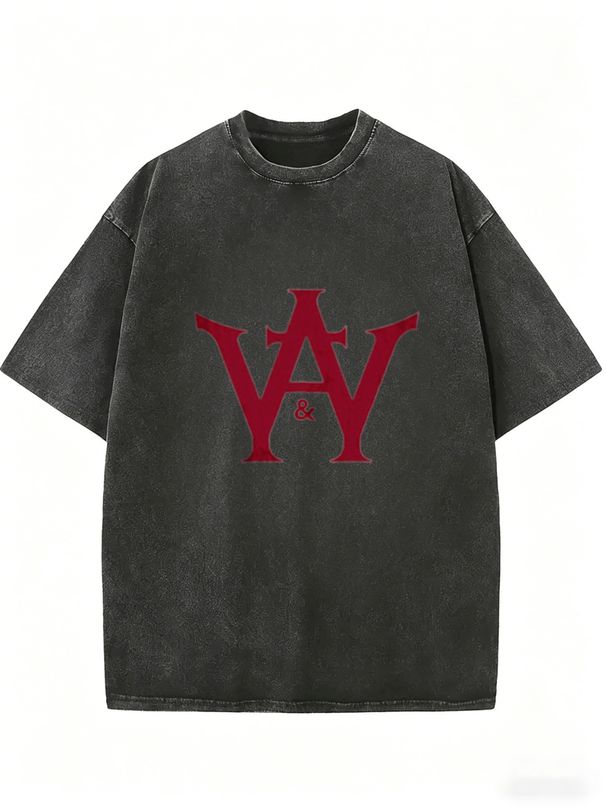 Women's Relaxed Fit Streetwear Tee, Mineral Wash Everyday Casual Top_ecoleips.com