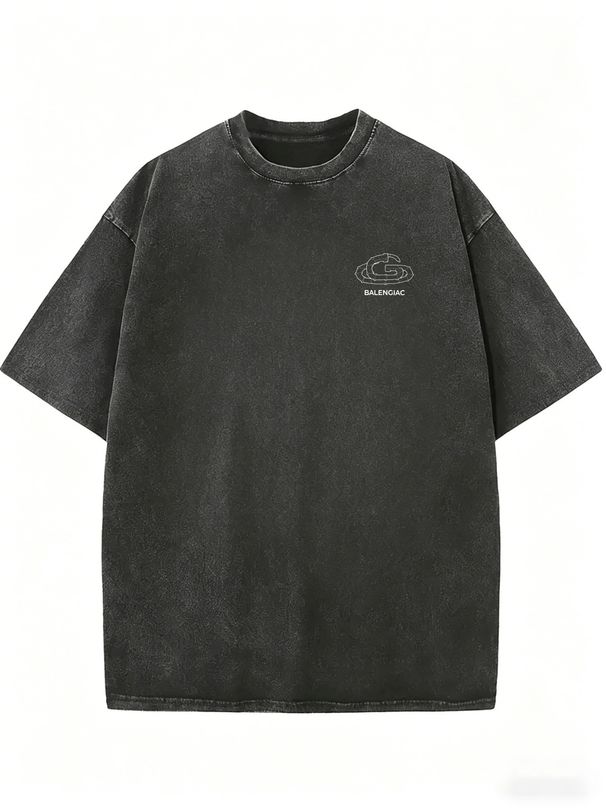 Women's Relaxed Fit Washed T-Shirt, Streetwear Inspired Short Sleeve Top_ecoleips.com