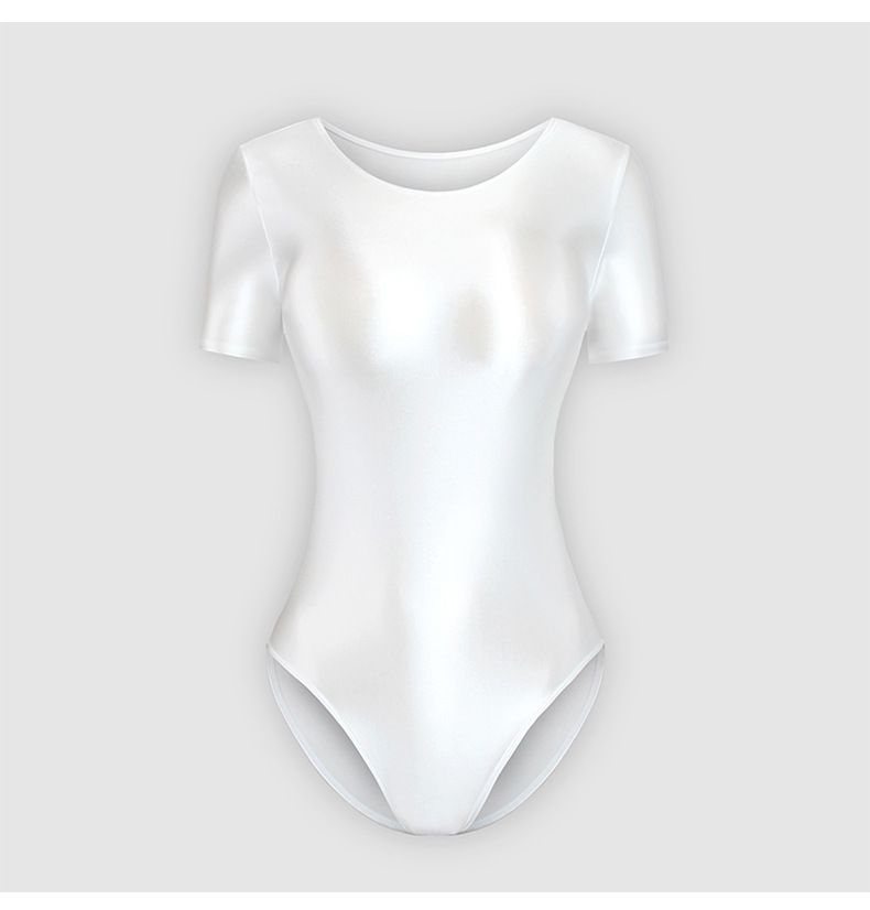 Women's Clothing Tights Yoga Clothing One Piece Tights Silky Glossy Dance Clothing Half Body Clothing_ecoleips.com