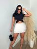 Women's Fashion 2025 Autumn Winter New Short Zipper Padded Plush Fur Midi Skirt_ecoleips.com