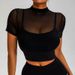 Cloud Hide Blue Girls Yoga Shirt Women Summer Gym Fitness Sports Crop Top Short Sleeve Blouse Sexy Running T-Shirt Workout Tops_ecoleips.com