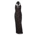 European And American Best-Selling Clothing 2025 Winter New Sexy Deep V Lace Halter Neck Tie Dress Women's Foreign Trade_ecoleips.com