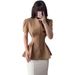 Women's Elegant Button Down Blazer Slim Fit Solid Color Style Spring New Design Clothing Top_ecoleips.com