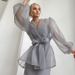 2025 Spring And Summer Sexy Mesh Shirt Jacket Women's Niche Long Sleeved Shirt Overshirt Layered Wear_ecoleips.com
