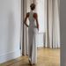 Verve 2025 Spring/Summer New Women's Solid Color High Neck Elegant Sleeveless Slim Fit Bodycon Dress_ecoleips.com