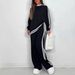 Women's Clothing Women's Striped Pant Sets Autumn/Winter Fashion Casual Long Sleeve Round Neck For Formal & Casual For Women_ecoleips.com