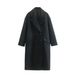 Loose Long Coat Coat Autumn And Winter Women's Woolen Solid Color New Temperament Long Sleeves_ecoleips.com