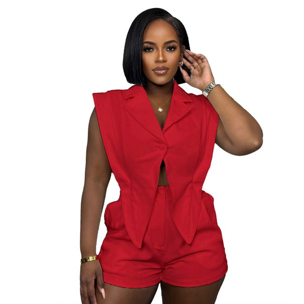 Women's Clothing Style Casual Slim V Neck Jumpsuit With Irregular Hem For Women For Formal & Casual For Women_ecoleips.com
