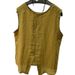 Women's Clothing Stylish Sleeveless Cotton Linen Vest Shirt Top For Curvy Women Round Neck Loose Fit Spring Summer Plus Size_ecoleips.com